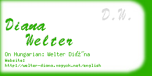 diana welter business card